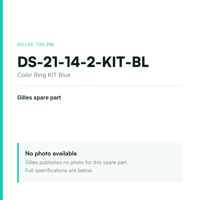 Gilles Color Ring KIT Blue – DS-21-14-2-KIT-BL, data card, no manufacturer photo available