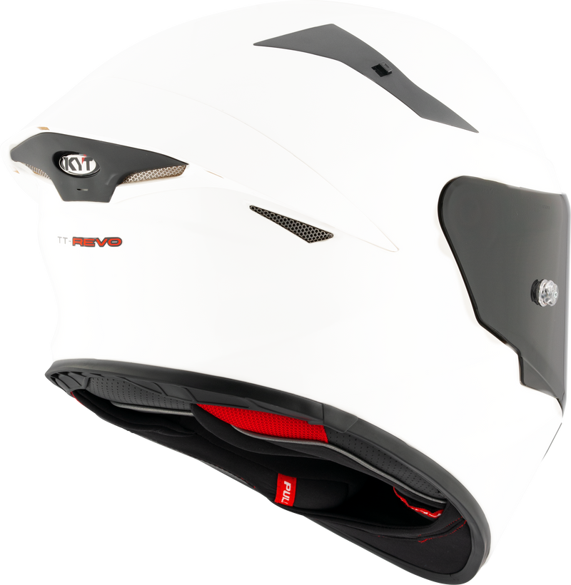 KYT TT-Revo full-face helmet in gloss white, part number Y6TR00W3