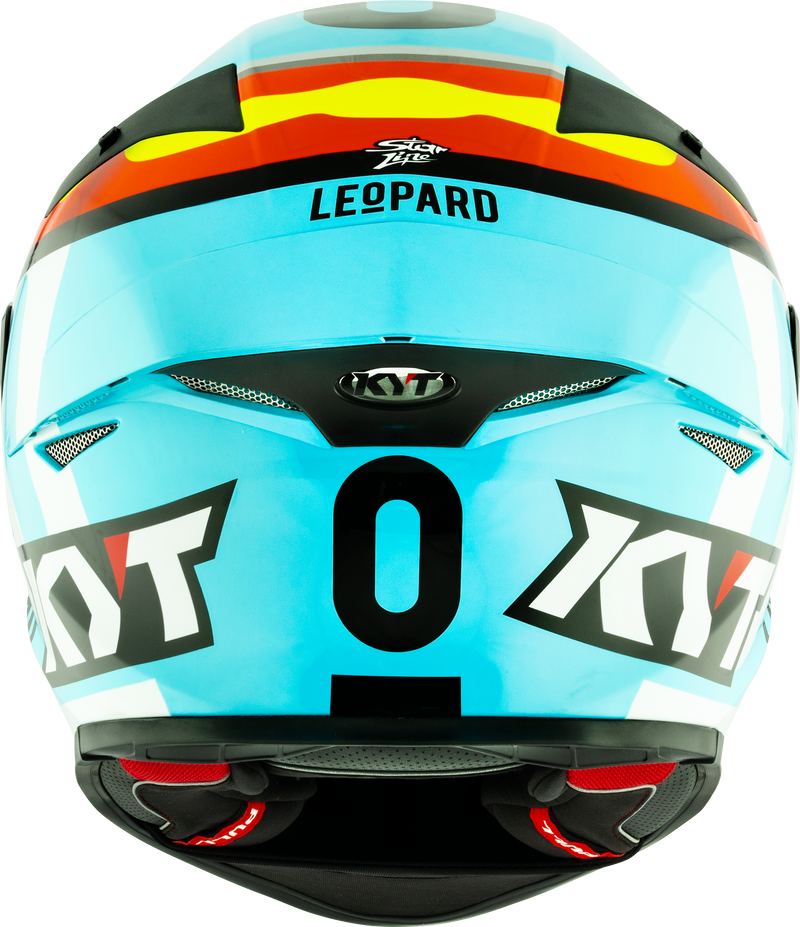 KYT TT-Revo full-face helmet in Leopard Racing Replica Spain gloss finish