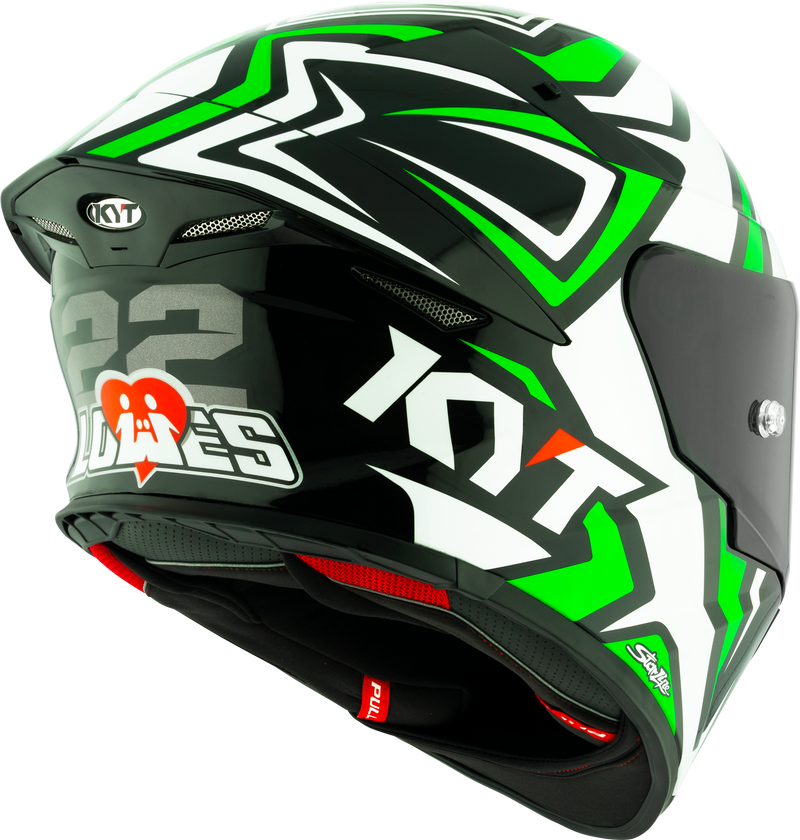 KYT TT-Revo full-face helmet in Alex Lowes Replica 2024 livery