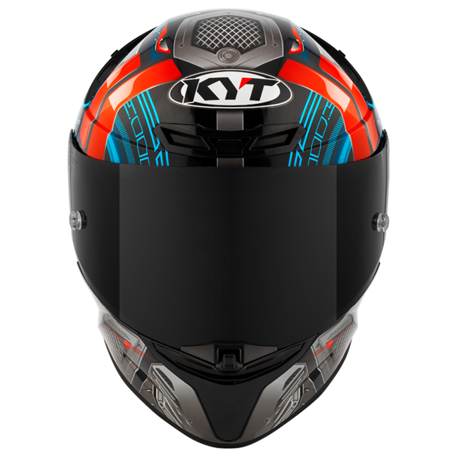 KYT TT-Revo full-face helmet in Synchrotron graphic gloss finish