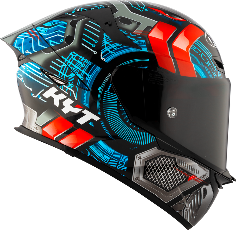 KYT TT-Revo full-face helmet in Synchrotron graphic gloss finish