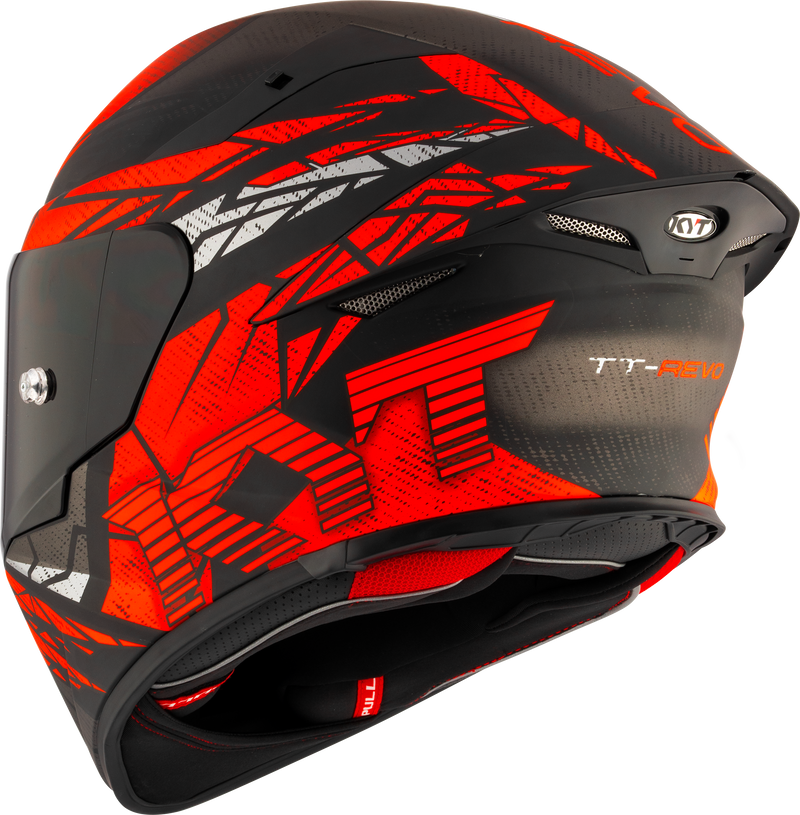 KYT TT-Revo full-face helmet in Combustion Red Matte finish, part Y6TR0038
