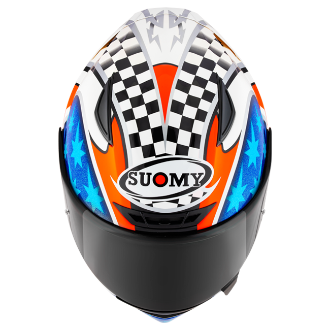 Suomy Track-1 full-face helmet in Troy Bayliss 2002 Replica gloss livery