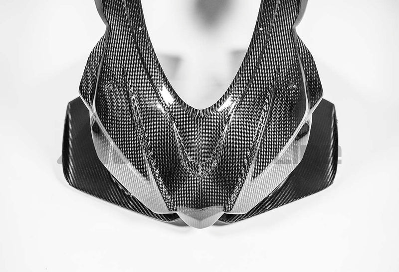 AP Carbon Line 200g twill carbon front fairing mask for Aprilia RSV4 1100 Factory 2021-2026