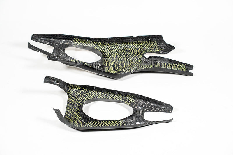 AP Carbon Line 200g twill carbon swingarm covers for Ducati Panigale V4 V4S V4R 2025-2026