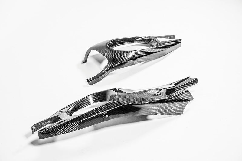 AP Carbon Line 200g twill carbon swingarm covers for Ducati Panigale V4 V4S V4R 2025-2026
