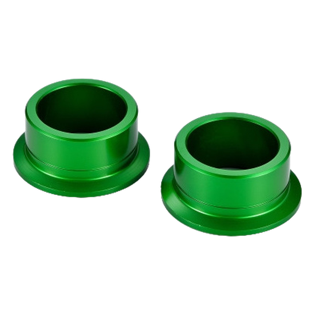 Accossato off-road rear wheel spacers DSK01 for Kawasaki KLX 450R, green colour