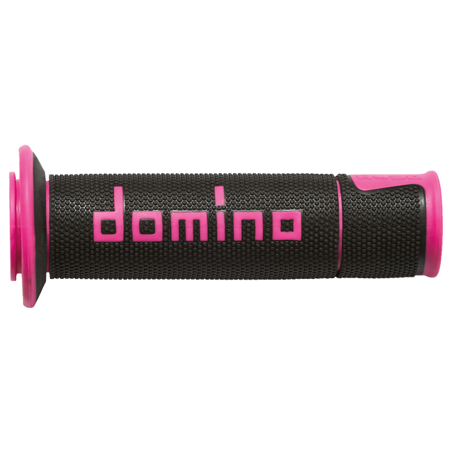 Domino A450 racing grips in black – dual-compound TPR, pair