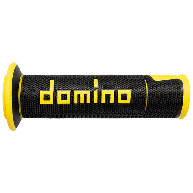Domino A450 racing grips in black – dual-compound TPR, pair