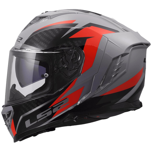 LS2 FF818 Storm III Helmet – Dynamo Grey/Red