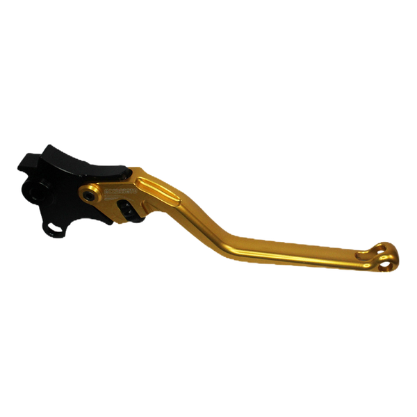 Accossato brake lever EDB077 with gold blade and black hub for BMW R1200RT (2014-2019)
