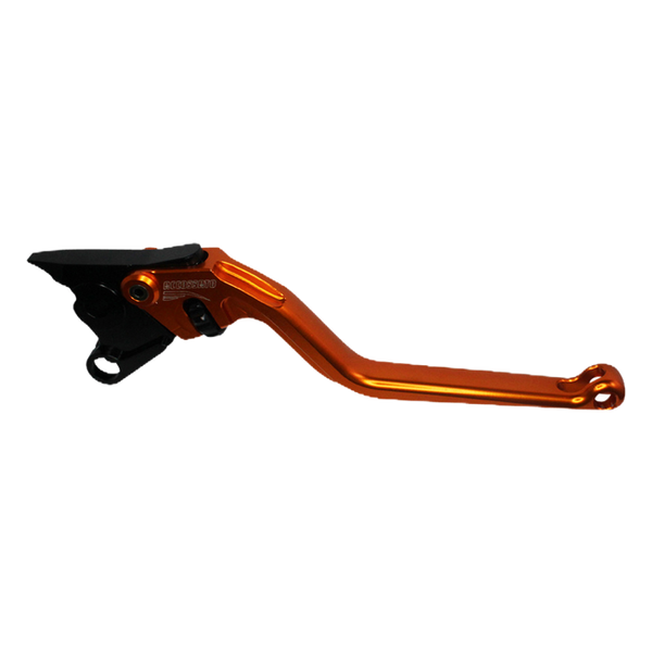 Accossato brake lever EDB080 with orange blade and black hub for Moto Guzzi V85TT 850 (2018-2019)