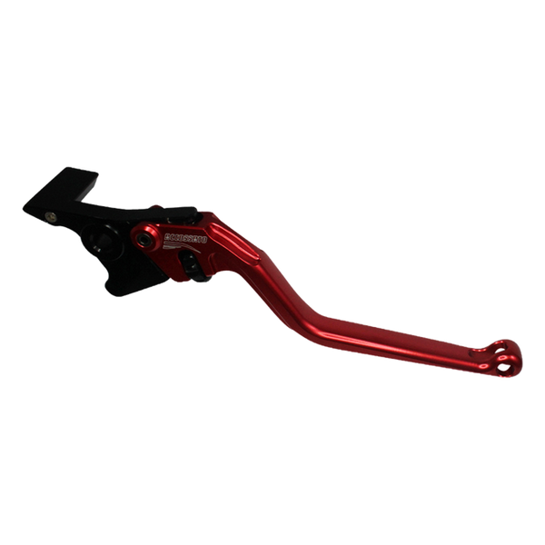 Accossato brake lever EDF023 with red blade and black hub for Aprilia SHIVER 900 (2017-2020)
