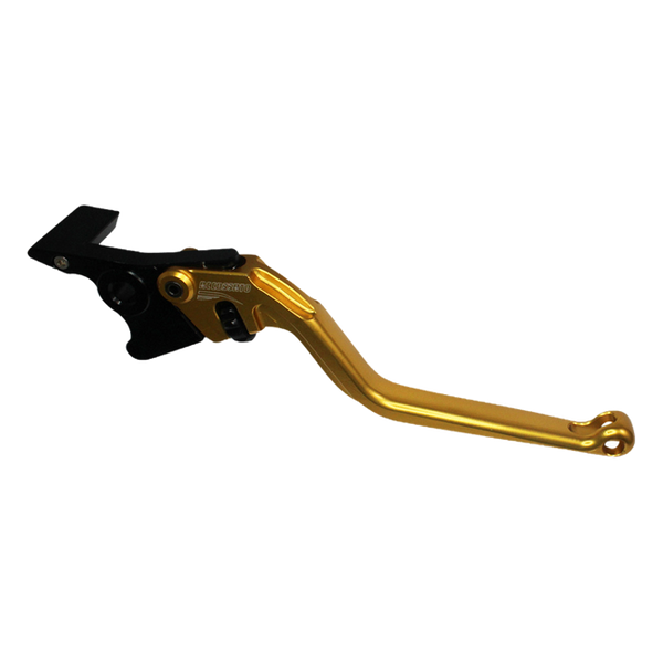 Accossato brake lever EDF023 with gold blade and black hub for Aprilia DORSODURO 900 (2017-2021)