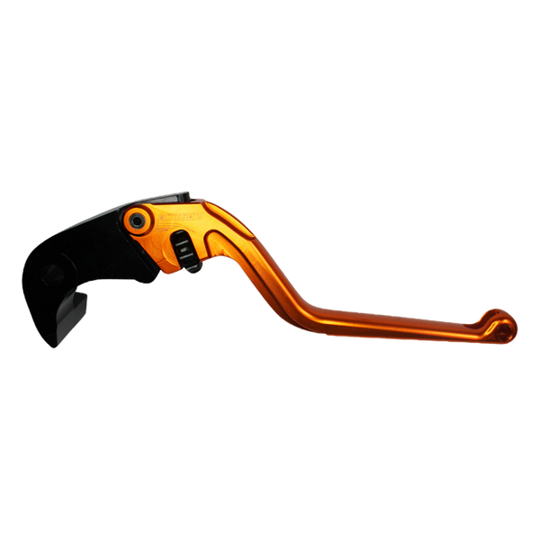 Accossato brake lever EDF035 with orange blade and black hub for Triumph STREET TRIPLE 765 S (2017-2019)