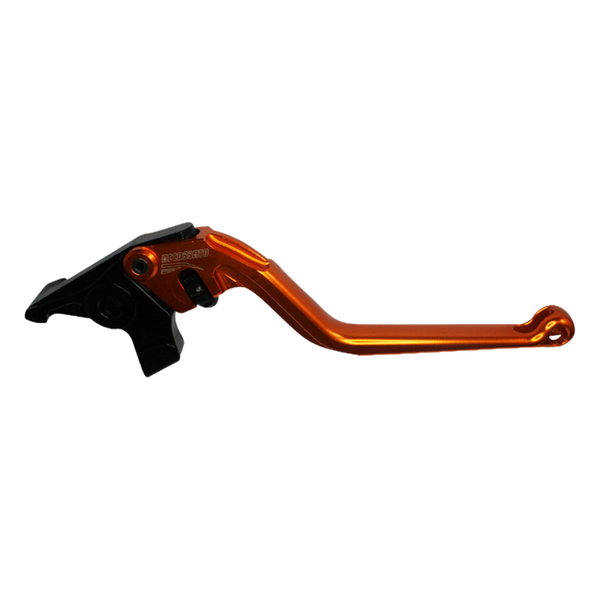 Accossato brake lever EDF044 with orange blade and black hub for Kawasaki ER-6N (2009-2016)