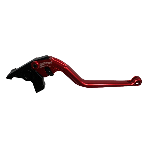 Accossato brake lever EDF044 with red blade and black hub for Kawasaki ER-6N (2009-2016)
