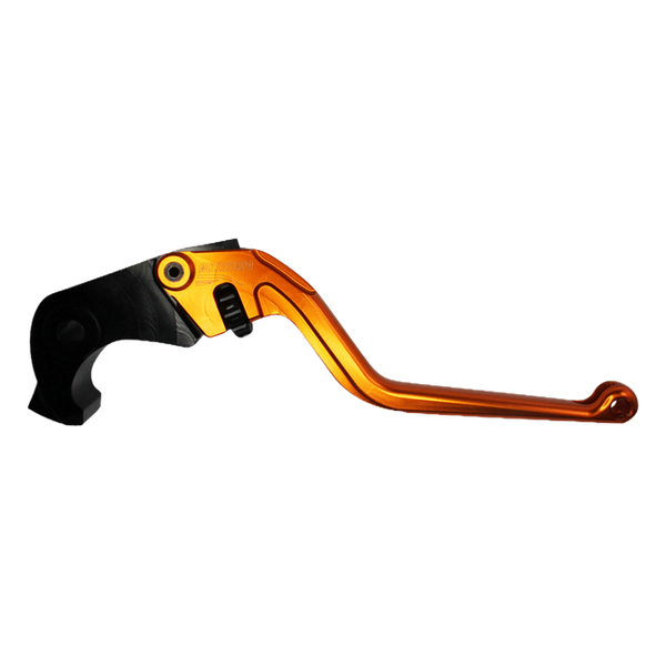 Accossato brake lever EDF088 with orange blade and black hub for Kawasaki Z1000SX (2011-2019)