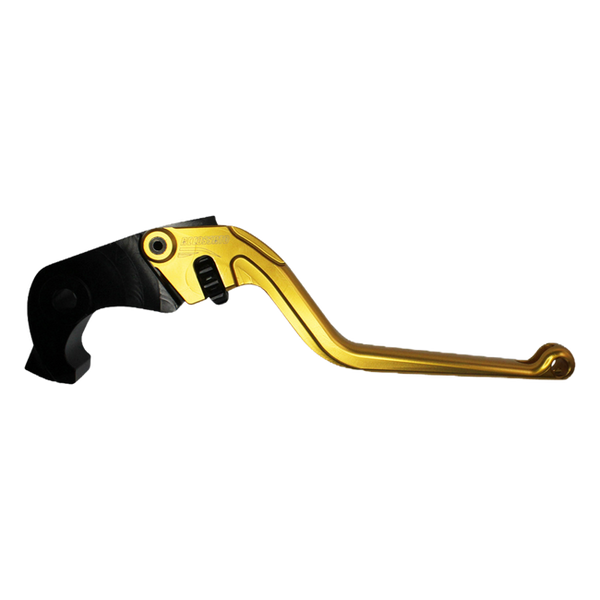 Accossato brake lever EDF088 with gold blade and black hub for Kawasaki Z1000R (2017-2023)