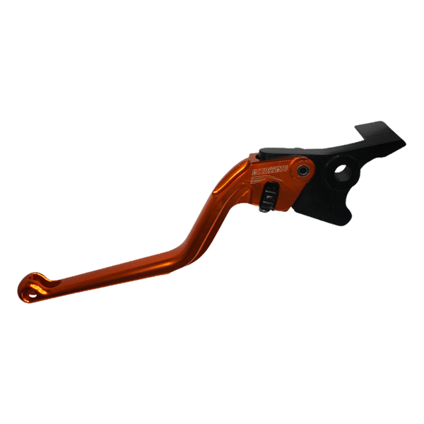 Accossato clutch lever ESC023 with orange blade and black hub for Aprilia SHIVER 900 (2017-2020)