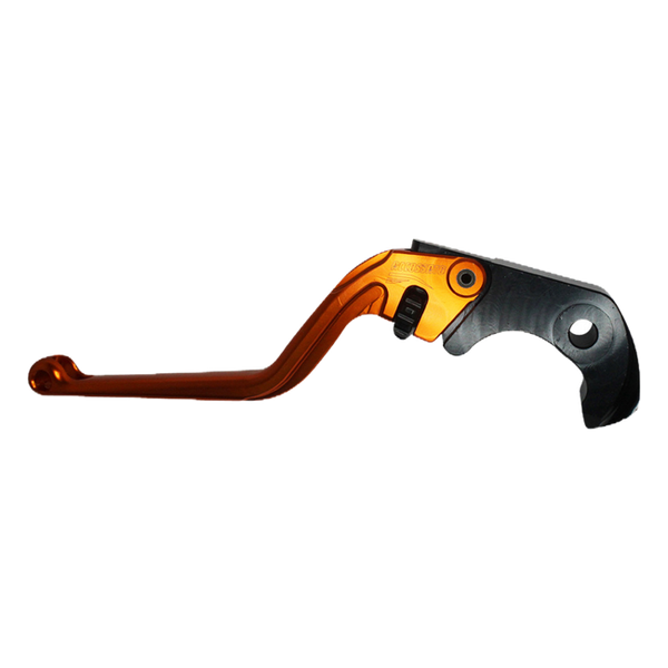 Accossato clutch lever ESH088 with orange blade and black hub for Kawasaki ZZR1400 (2006-2020)