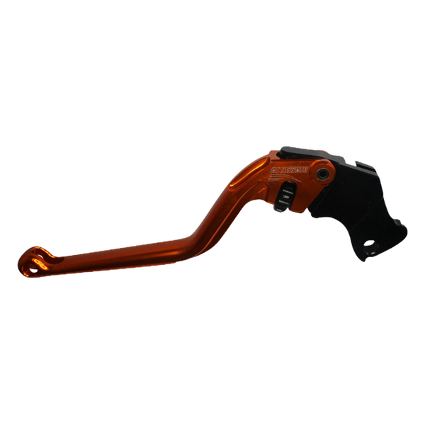 Accossato clutch lever ESK390 with orange blade and black hub for KTM 125 DUKE (2014-2021)