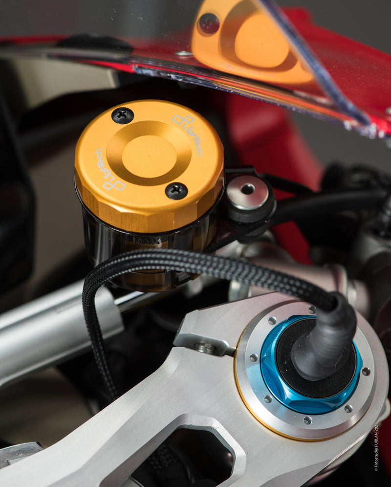 LighTech FBC04 CNC Ergal aluminium front brake reservoir cap for Ducati Panigale V4 anodised