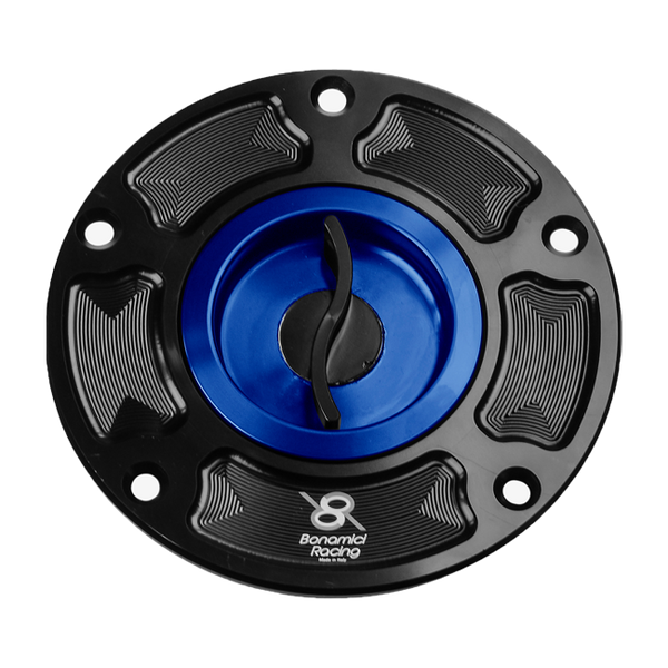 Bonamici Racing F050 quick-release fuel cap for Ducati Panigale V4 anodised finish