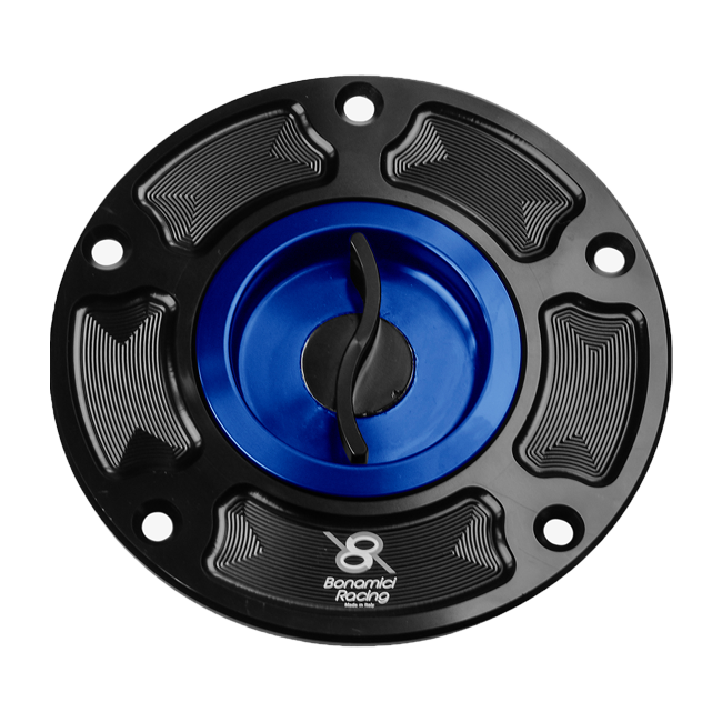 Bonamici Racing F050 quick-release fuel cap for Ducati Panigale V4 anodised finish