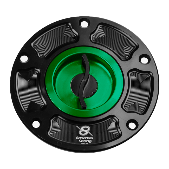 Bonamici Racing F050 quick-release fuel cap for Ducati Panigale V4 anodised finish