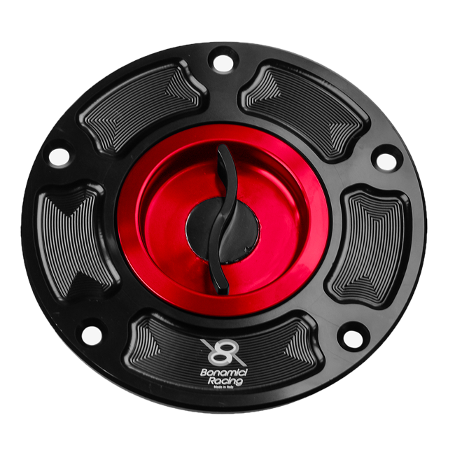 Bonamici Racing F050 quick-release fuel cap for Ducati Panigale V4 anodised finish