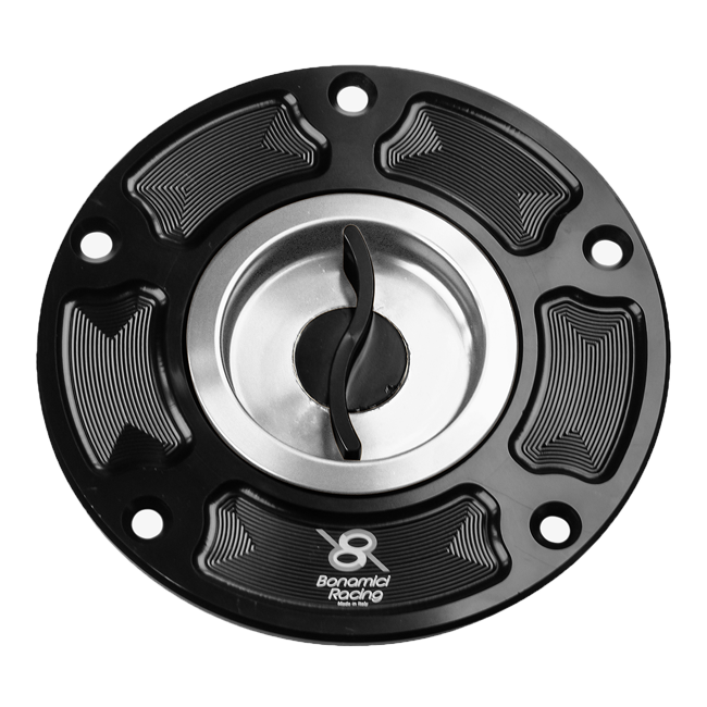 Bonamici Racing F050 quick-release fuel cap for Ducati Panigale V4 anodised finish