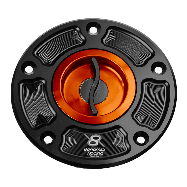Bonamici Racing FC080 quick-release fuel cap for Suzuki GSX-R 1000 in anodised finish