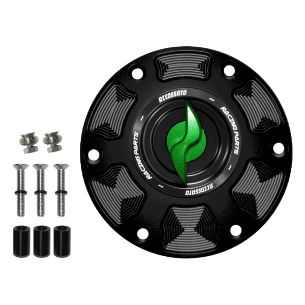Accossato fuel tank cap FC101 for Aprilia RS 457, with green pin