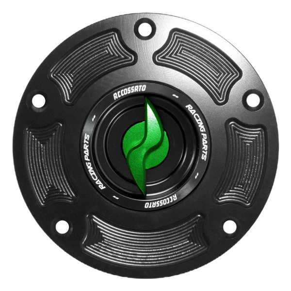 Accossato fuel tank cap FC105 for Ducati DESERT X, with green pin