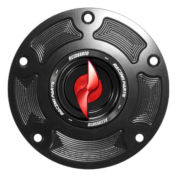 Accossato fuel tank cap FC105 for Ducati DESERT X, with red pin