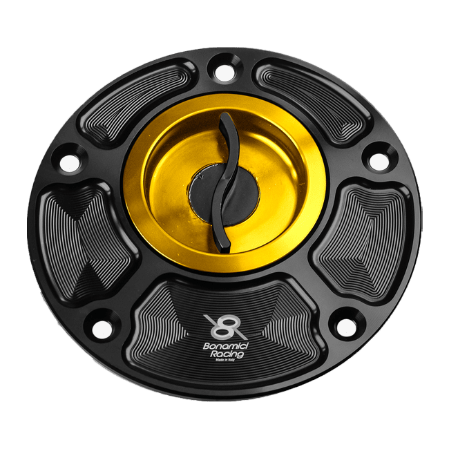 Bonamici Racing FC110 quick-release fuel cap for Yamaha YZF-R1/M in anodised finish