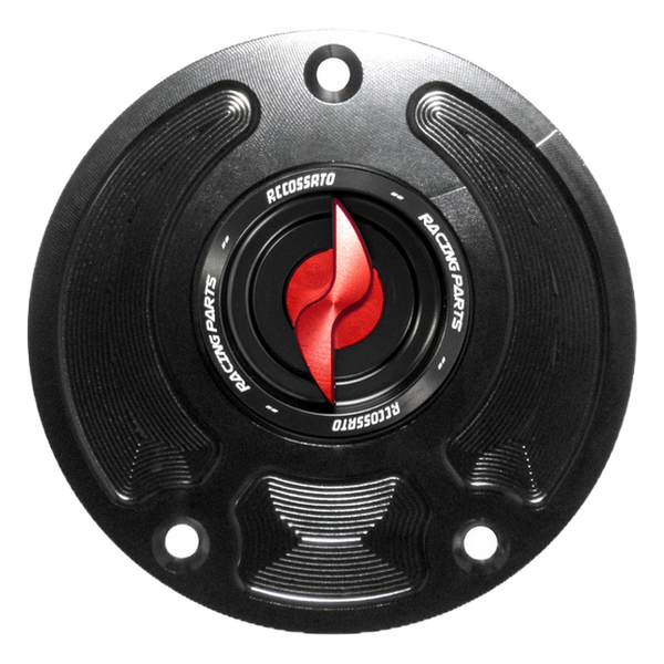 Accossato fuel tank cap FC113 for Kawasaki Z800E, with red pin