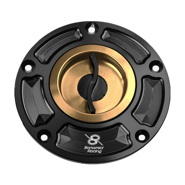 Bonamici Racing quick-release fuel cap FC120 for Honda CBR 1000 RR SC77 in anodised finish