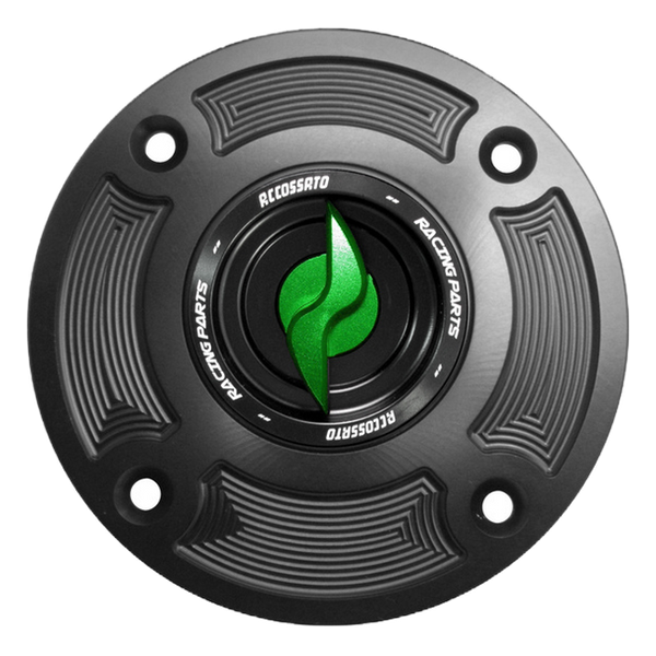 Accossato fuel tank cap FC121 for Suzuki DL650 V-STROM, with green pin
