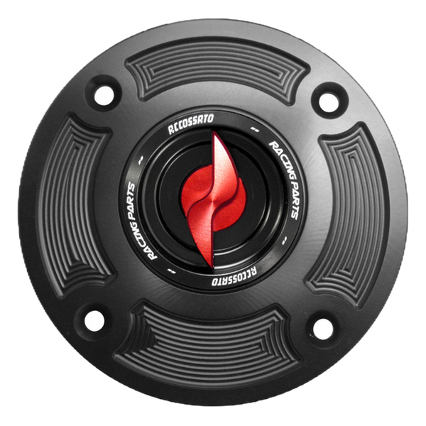 Accossato fuel tank cap FC121 for Suzuki DL650 V-STROM, with red pin