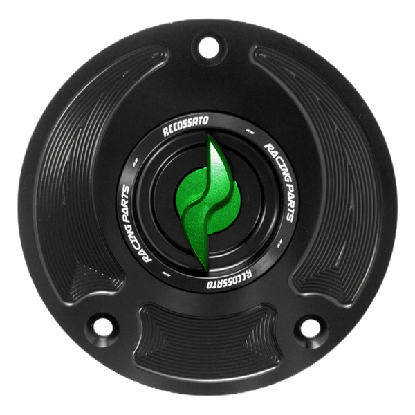 Accossato fuel tank cap FC122 for Suzuki DL1000 V-STROM, with green pin