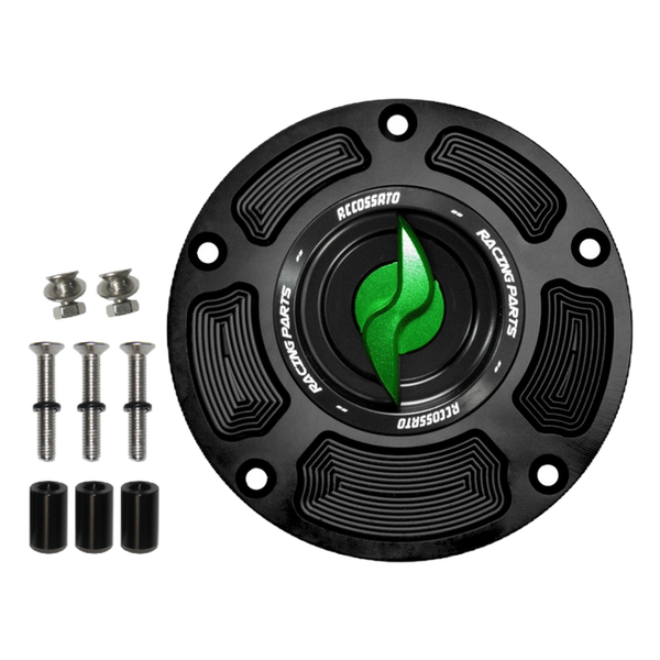 Accossato fuel tank cap FC125 for Honda CB 650 R, with green pin