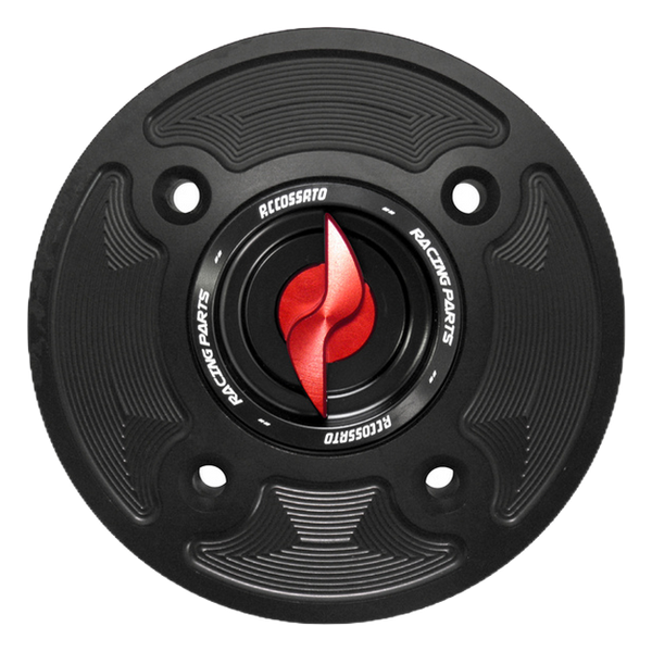 Accossato fuel tank cap FC126 for Kawasaki ELIMINATOR 500, with red pin