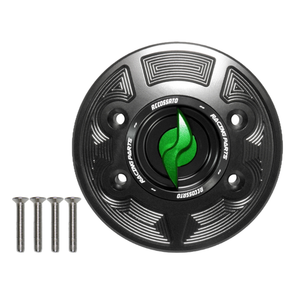 Accossato fuel tank cap FC133 for BMW S1000RR, with green pin