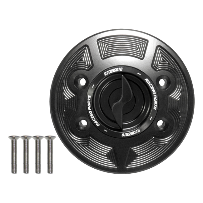 Accossato fuel tank cap FC133 for BMW S1000RR, with black pin