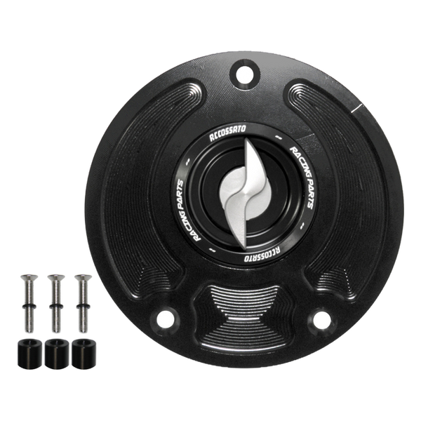 Accossato fuel tank cap FC143 for Kawasaki ZX-6R, with silver pin