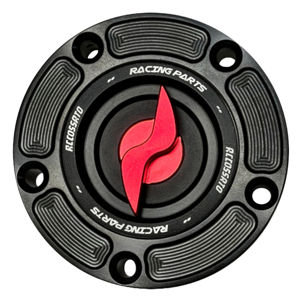 Accossato fuel tank cap FC148 for Buell EBR 1190, with red pin