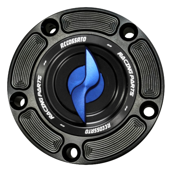 Accossato fuel tank cap FC148 for Buell EBR 1190, with blue pin